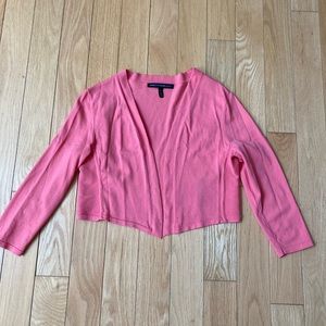 WHBM Pink Cropped Cardigan